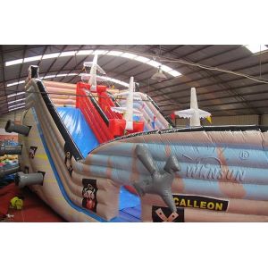 Pirate Ship Style Huge Inflatable Dry Slide Waterproof UV Protective