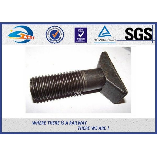 Quality Q235 5.6 8.8 Class HS26 / HS32 Railway Bolt Plain Railroad Bolts wholesale