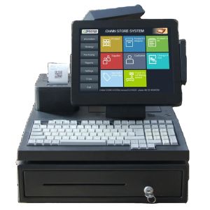 Cheap 380Plus 12.1/14 Inch Cash Register with 4GB RAM 58mm Thermal Printer and 405mm Cash Drawer for sale