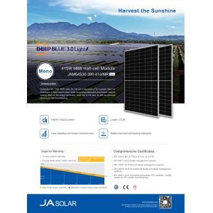 A Grade 182mm Shingled Ja Solar Panel 108 Cells MBB Modules 390W 395W 400W 405W