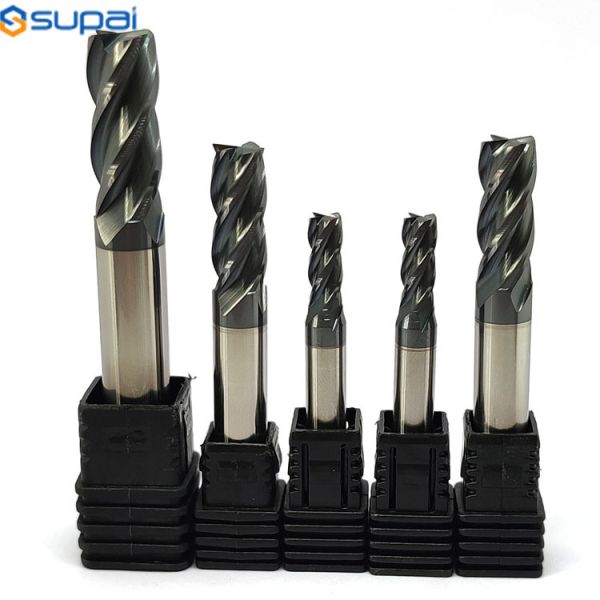 Quality Milling Cutter HRC65 Carbide End Mill 1-12mm 4Flute End Milling Bit For CNC Machine Metal Milling Tool CNC Router Bit wholesale