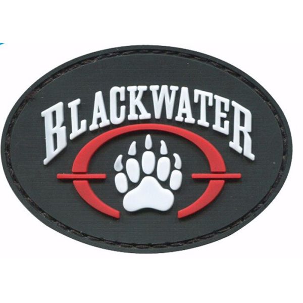 Colorful Sticky Hook And Loop Patches , Novelty Pvc Rubber Military Patches For