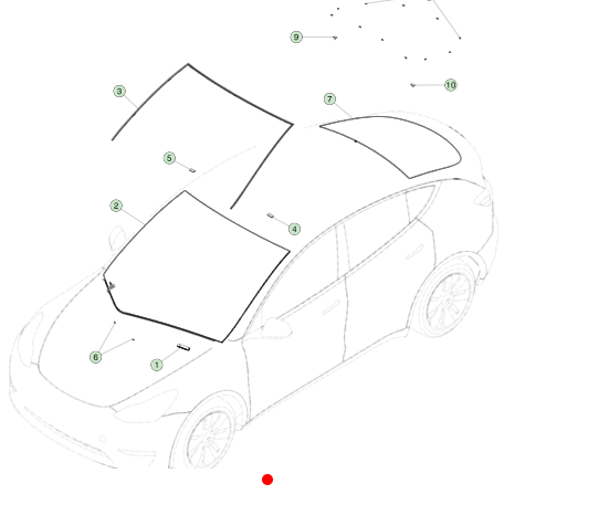 Tesla Model 3 2021-2023 Windshield Edge Seal 1524886-00-F