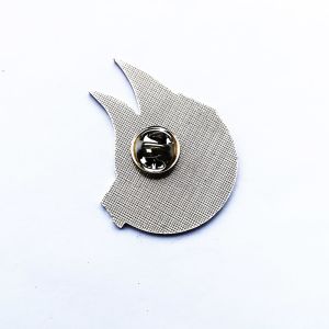 Stamped Iron Metal Custom Hard Enamel Pins With Butterfly Clutches And Textured