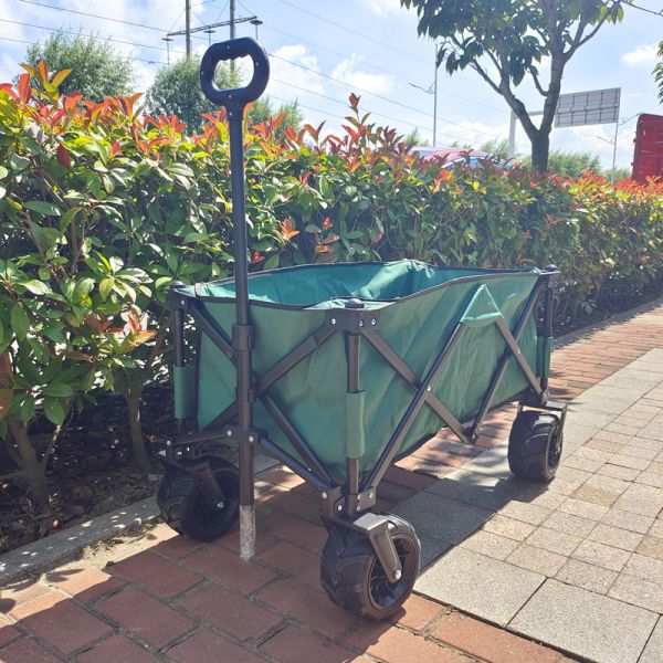 Collapsible Wide PU Wheels Beach Folding Wagon Stretchable Handle Picnic Camping