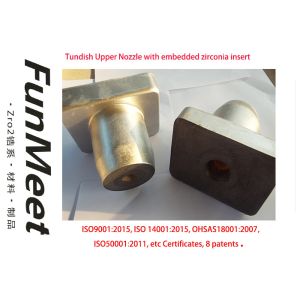 HP Composite Tundish Nozzle , Upper Nozzle With Embedded Zirconia Insert