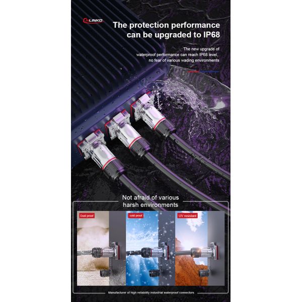 CNLINKO IP68 Waterproof M20 5 Pin Aviation Wire Connector Plug and Socket Female Male Electric Cable Connector Home Improvement