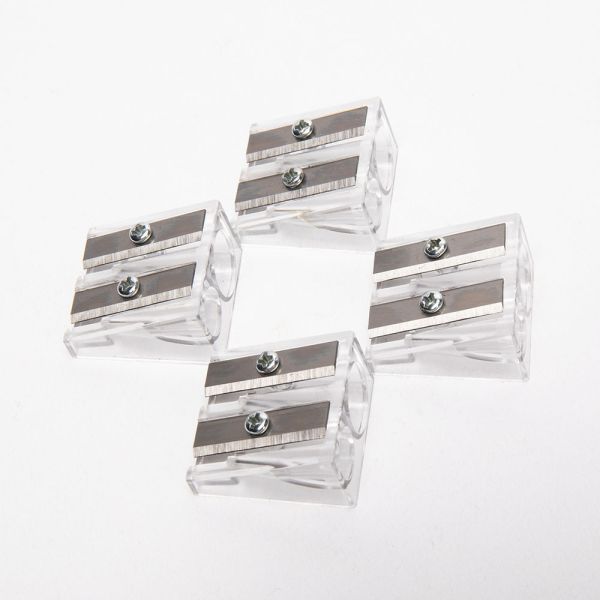 Quality Plastic 13.3mm White Pencil Sharpener Double Hole wholesale