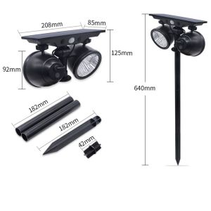 Solar lamp PIR Motion Sensor Security Wall light dusk to dawn Landscape Yard