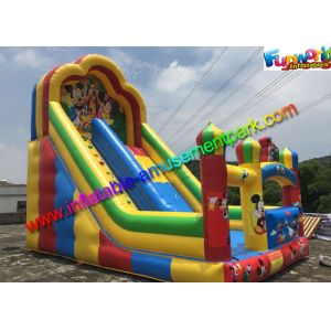 Popular Mickey Mouse Commercial Inflatable Slide , Blow up Slide 7L x 4W x 6H