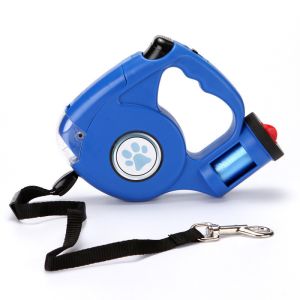 Pet Leash LED Flashlight Retractable Design Garbage Universal Cleaning poop bag