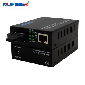 10/100 Mbps SM 20KM SC/ST/FC RJ45 port Dual Fiber Media Converter