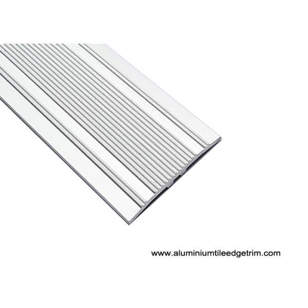 Quality Matt Silver Aluminium Floor Trims , 38 Mm Width Floor Tile Edging wholesale