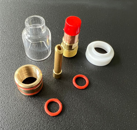 TIG Accessories Clear Nozzle Kit 53GQ Gas Lens Adapter Wedge Collet for Clear Welding