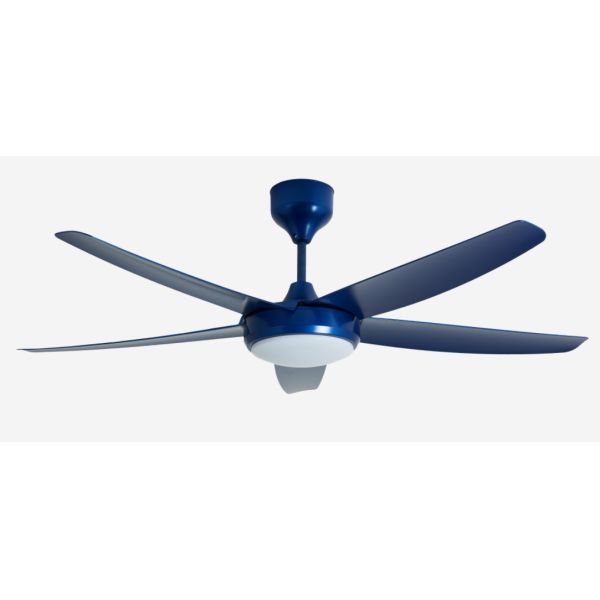 Blue 56 Inch Modern DC Motor Ceiling Fan remote control With Light