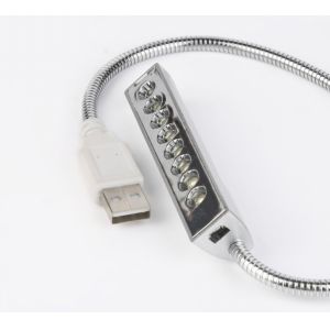 Micro USB Light Gooseneck Flexible PC Laptop 8 Led Book Light RoHS