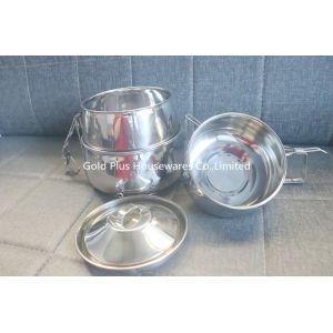 Bento Snack Stackable Stainless Steel Lunch Box With Big Handle Leak Proof