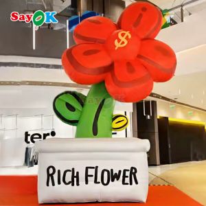 Free 3d Design Commercial Giant Inflatable Rich Flower Inflatables Flowers Pot