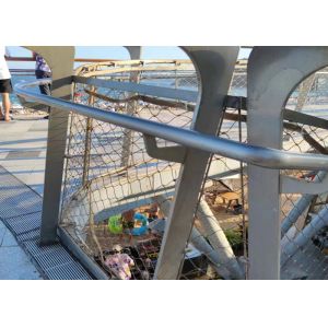 SS304 Safety Protection Flexible Stainless Steel Cable Mesh 2.0mm Wire 60X60 MM