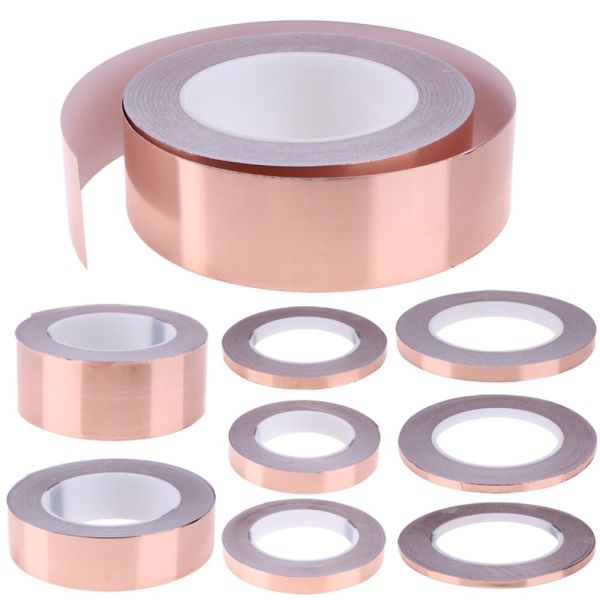 Heat Resistant Shining Copper Foil Tape Emi Shielding With Adhesive