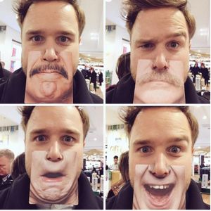 Paper Funny Face Mat Desktop Tea Cup Coaster With Customized Design