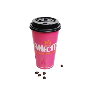 China Customized logo disposable double-layer hot drink coffee cup with water-based coating and lid on sale