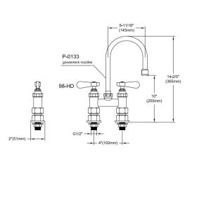 NSF Single Handle 9815-P3 Commercial Sink Faucet