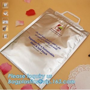 Reusable aluminium foil thermal insulation material cooler bag for picnic with