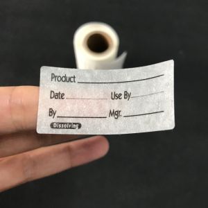 Paper Material Type Food Safety Labels with Perforation Accept for Market