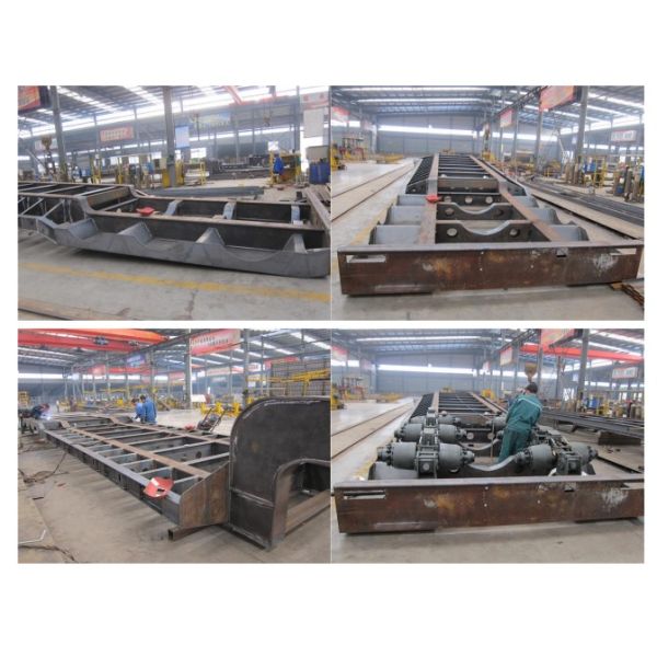 60/80/100 Tons Gooseneck Trailer Low Bed Semi Trailer High Capacity Low Boy Trailers