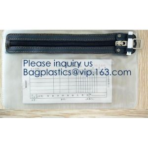 China Zipper Vinyl PVC Leather Bank Deposit Bags Bank Deposit Bag With Key Ring,Locking Courier Bag 1000 Denier Nylon Combinat on sale