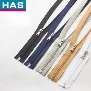 Smooth Nylon Zippers #8 #10 Heavy Duty Open Ended Zip For Garment