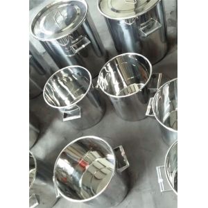 316L Stainless Steel Milking Machine Bucket Drum 5L Capacity Mirror Polish