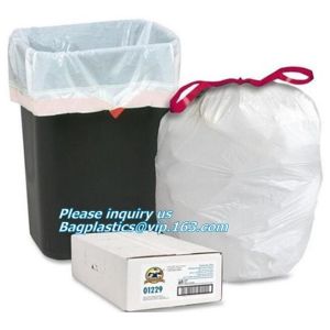 Corn Starch Biodegradable Compostable Eco Friendly Drawstring Laundry Bag, Jumbo