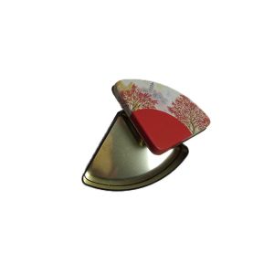 Fan Shape Cartoon Metal Box For Tea Leaves , Custom Printing Iron Storage Box