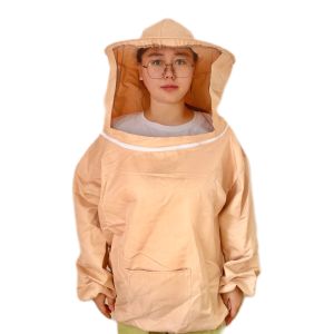 Apricot Color Thicker Bee Jacket Beekeeping Jacket Free Size for Beekeepers
