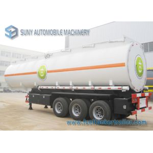 China Colored Cargo Tractor Oil Tank Trailer 3 Axle With Gravity Discharge on sale