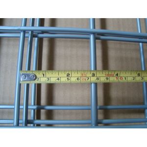 Wire Grid Wall Grocery Store Display Racks With Three Sides T Shaped 3 Inch