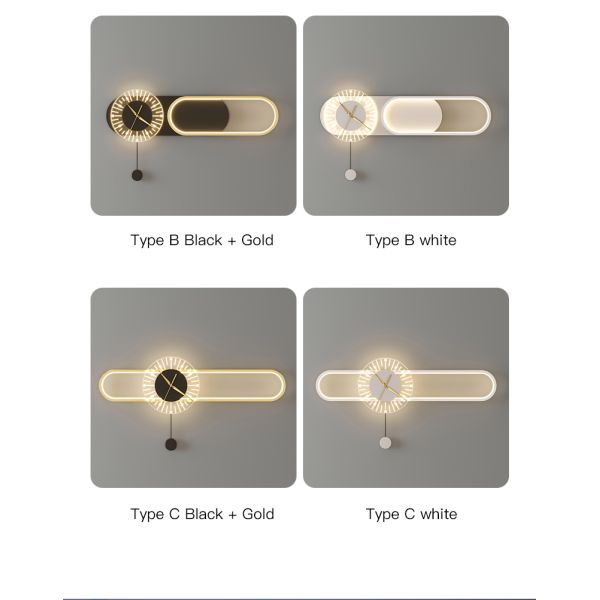 Modern Style Design Wall Lamp For Living Room Bedroom Background Hotel Clock Wall Lamp(WH-OR-252)