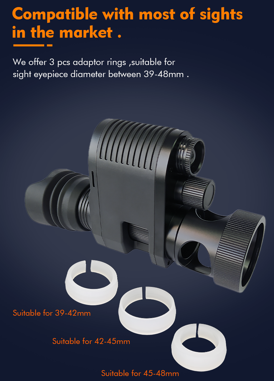 200-300m Hunting Night Vision Thermal Scopes Diopter Adjustment Lens