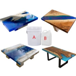 3:1 Crystal Clear Casting Epoxy Resin For Wood River Countertop 75 Shore D