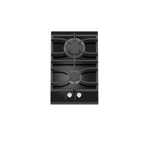 Sleek Glass Panel 2 Burner Built In Gas Hob With Safety Lock High Thermal