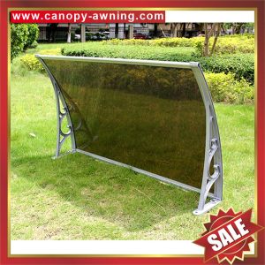 Cheap house diy door window pc polycarbonate canopy awning shelter canopies with cast aluminium alu support bracket for sale