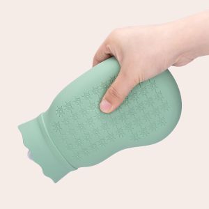 500ML Leakproof Rubber Hot Water Bottle With Soft Cover For Menstrual Bed