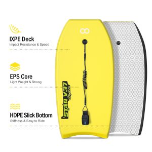 Folding Leash Plug WOOWAVE Lightweight 2.14lbs Surfboard with Board Width 20.9