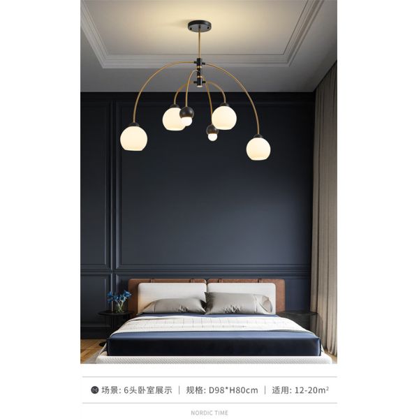 Nordic design creative glass chandelier living room bedroom dining room Willow Chandelier(WH-MI-362)