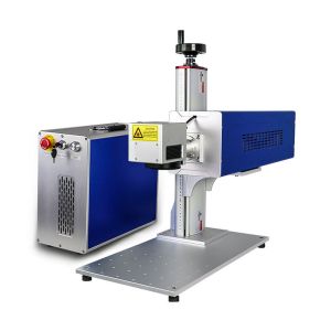 50W Fiber Laser Marking Machine 100W Stainless Steel Engraver Marker Add Axis