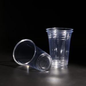 Customized PET Cup Holder with Modern Packaging Design BPA Free 14oz