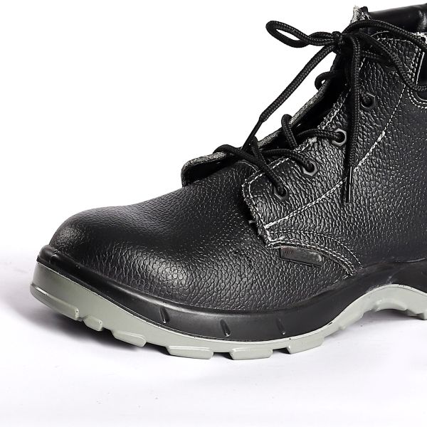 Factory Genuine Leather Breathable Work Boots with Mesh Lining and EVA Insole Safety Shoes