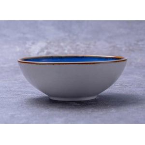 5 Inch Multicolor Speckle Ceramic Bowl Set With Rim